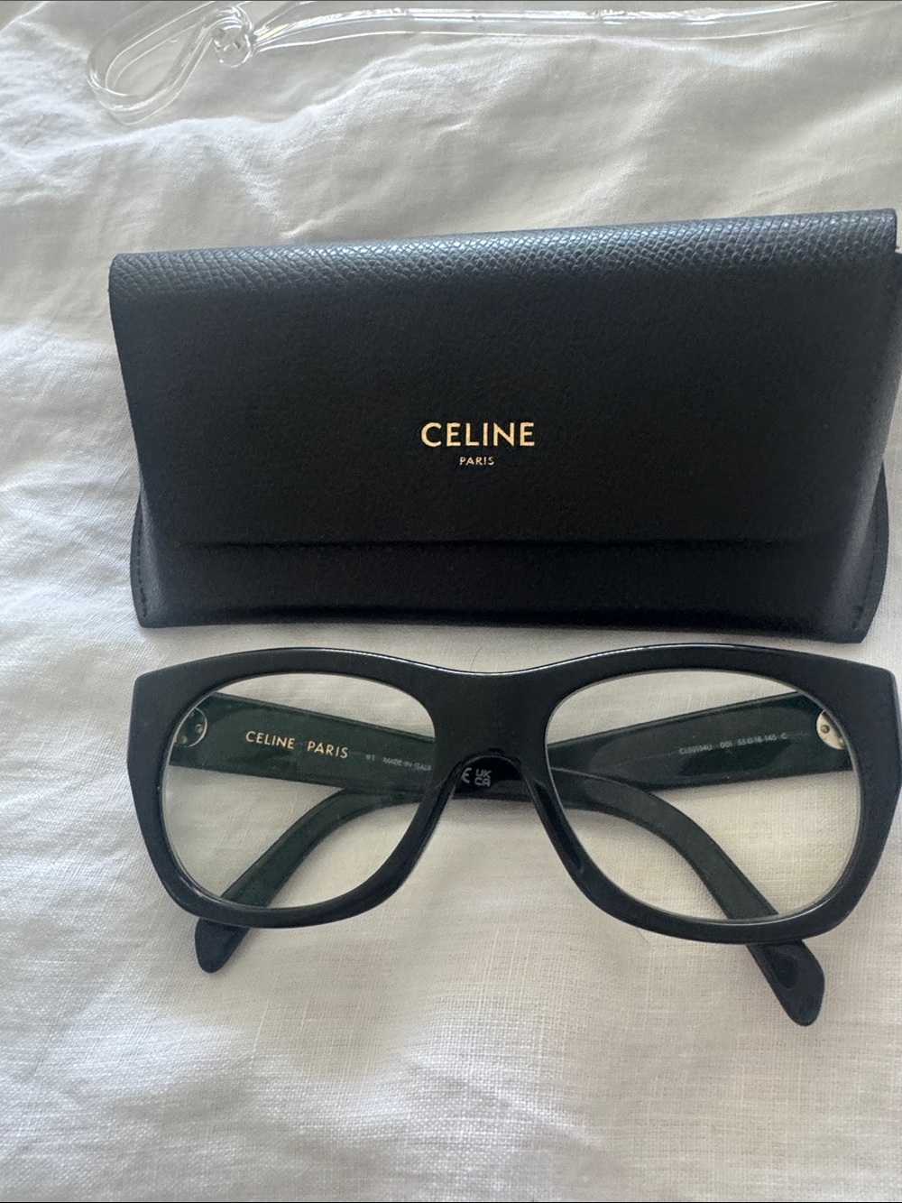 Celine Black Cat-Eye Glasses